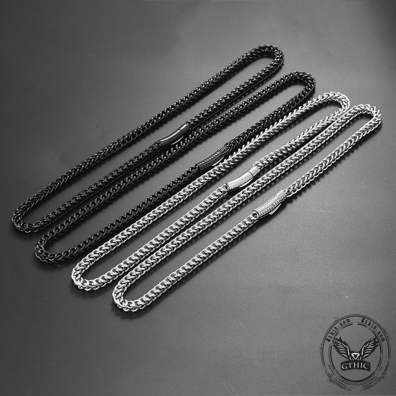 Hip Hop Franco Chain Stainless Steel Necklace