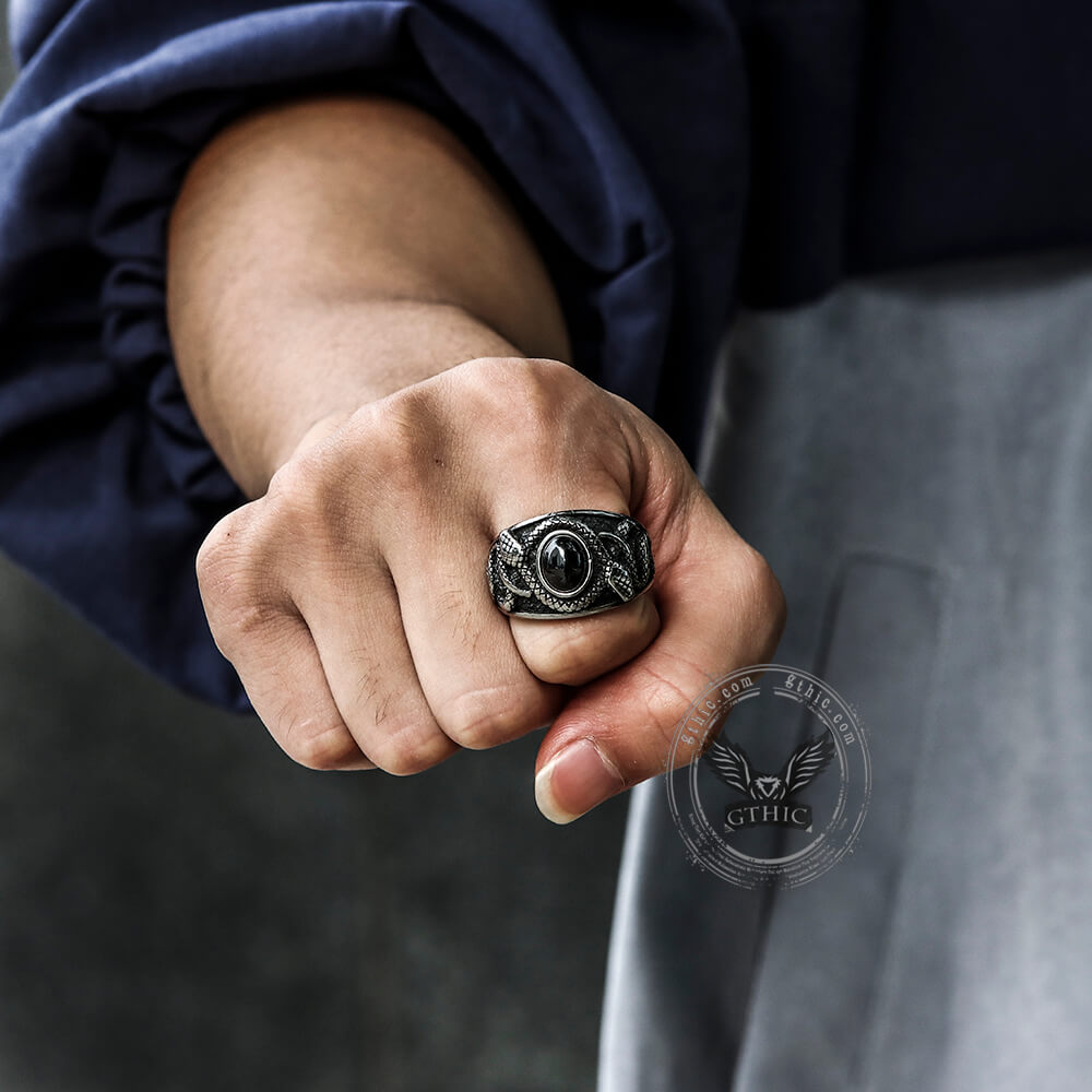 Double-headed Snake Stainless Steel Ring