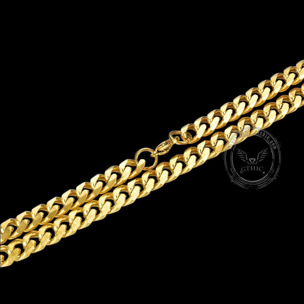 Gold Cuban Link Stainless Steel Chain Necklace