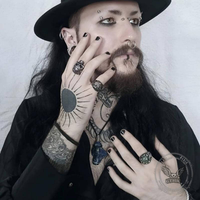 Gothic Moonstone Stainless Steel Ring