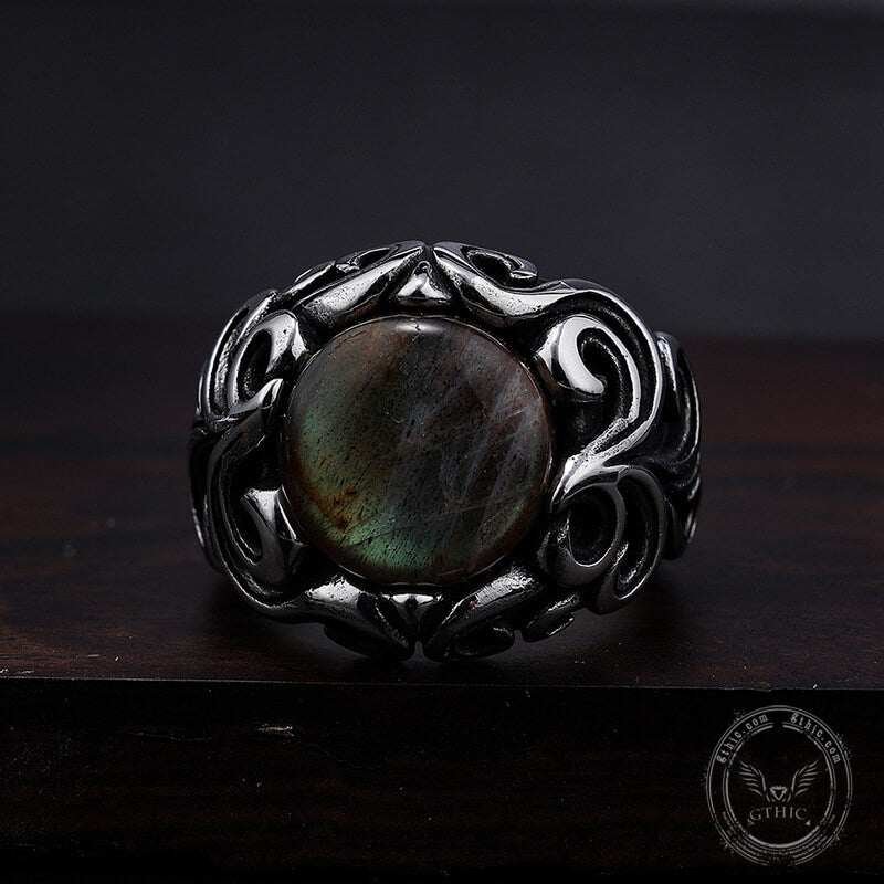 Gothic Moonstone Stainless Steel Ring