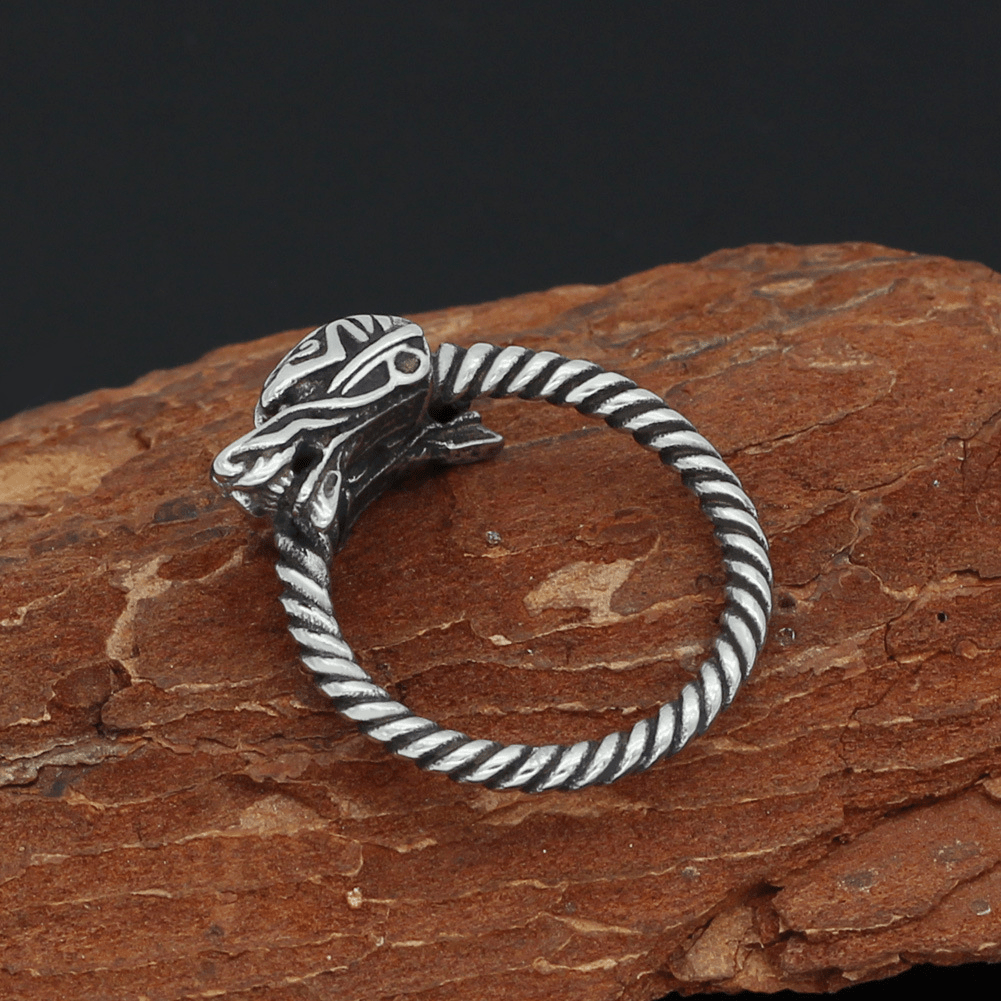 Vintage Dragon Stainless Steel Viking Ring