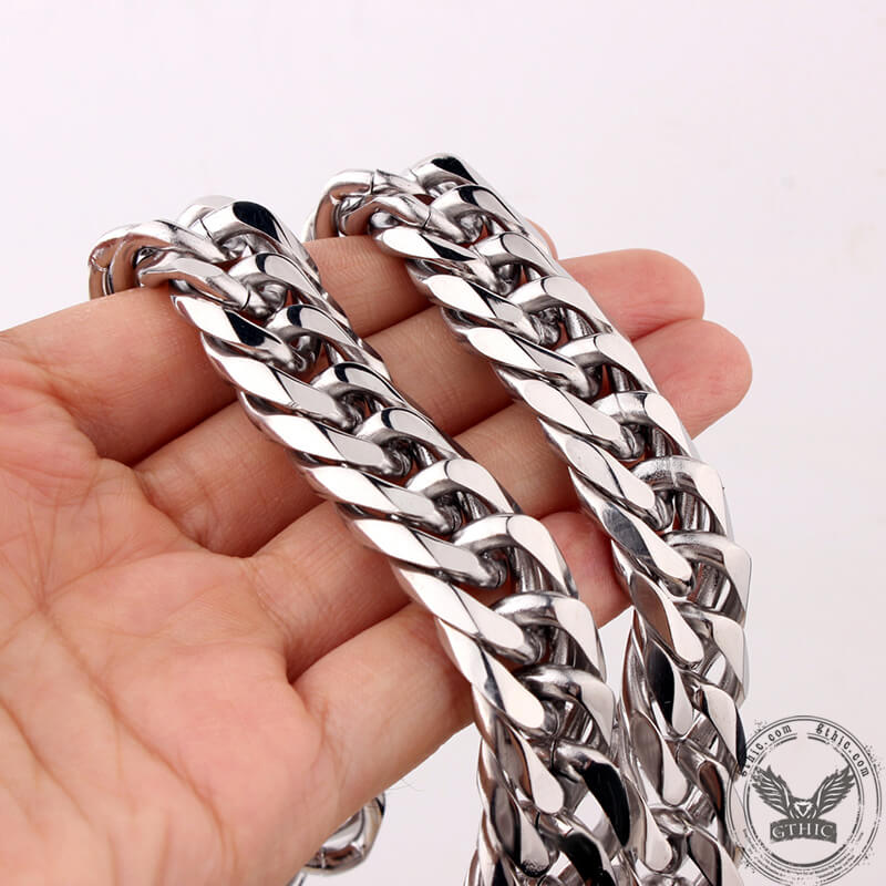 Heavy Men’s Stainless Steel Cuban Link Chain Necklace