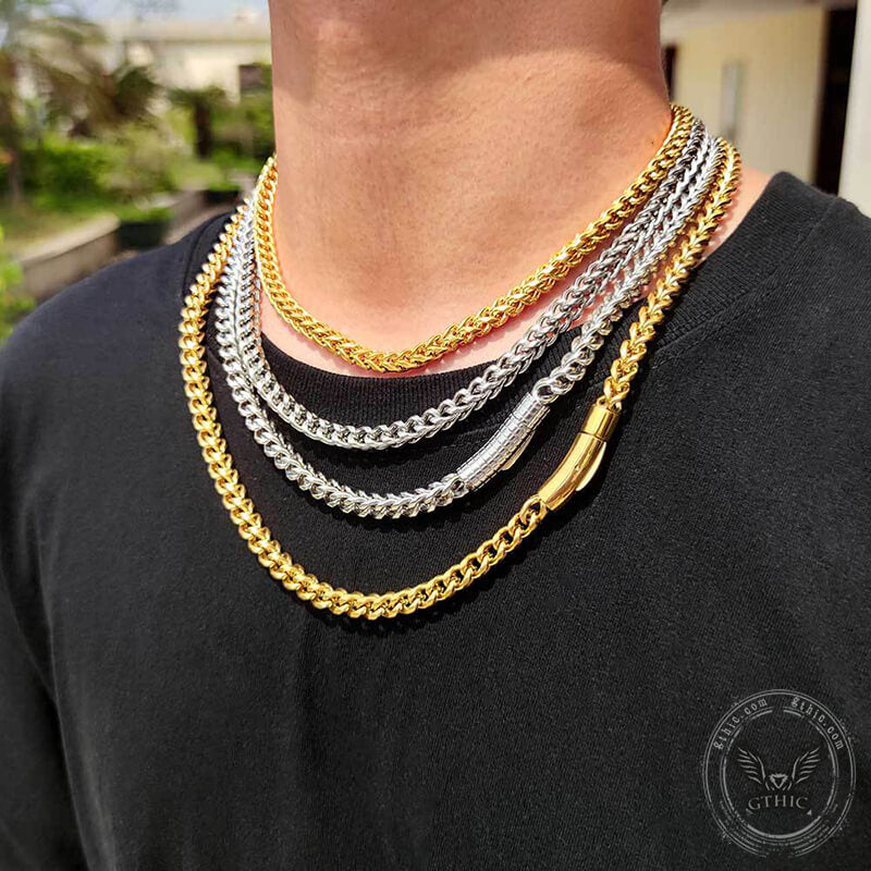Hip Hop Franco Chain Stainless Steel Necklace