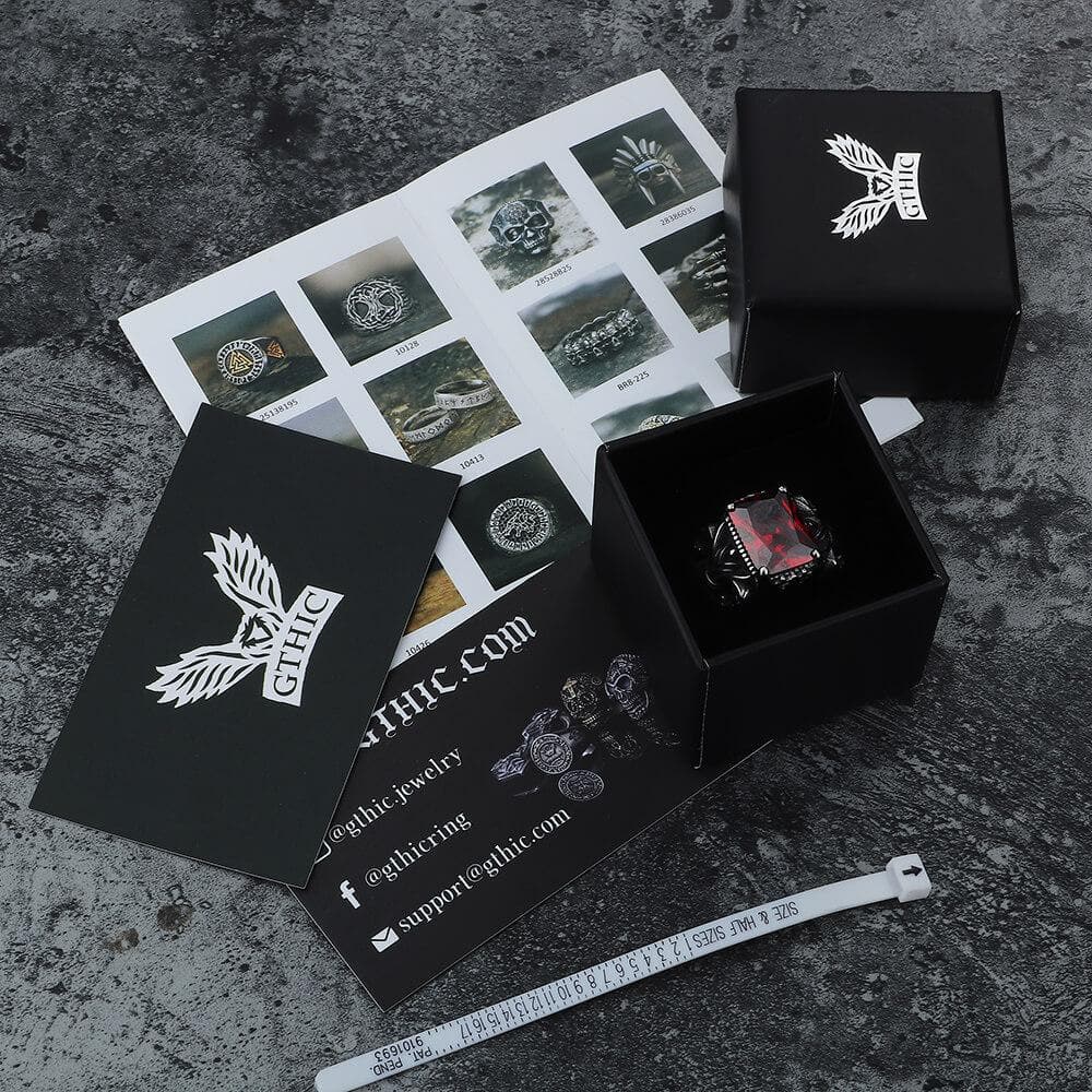 Iris Pattern Gem Stainless Steel CZ Ring