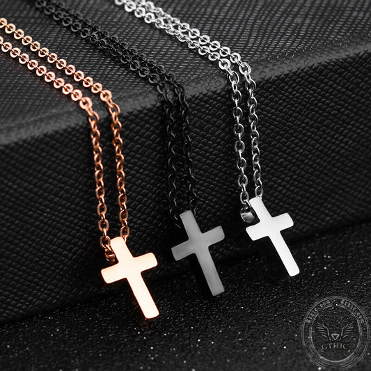Minimalist Cross Stainless Steel Necklace