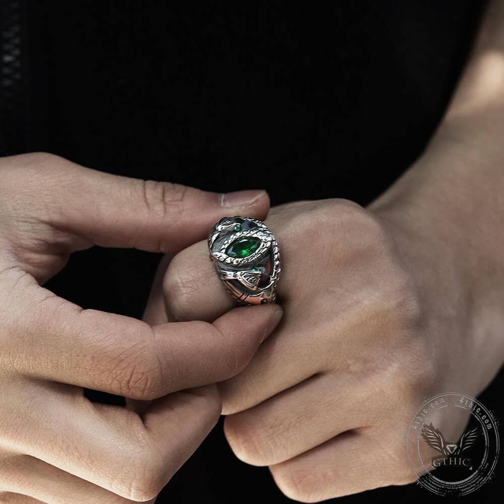 Power Snake Stainless Steel Beast Ring