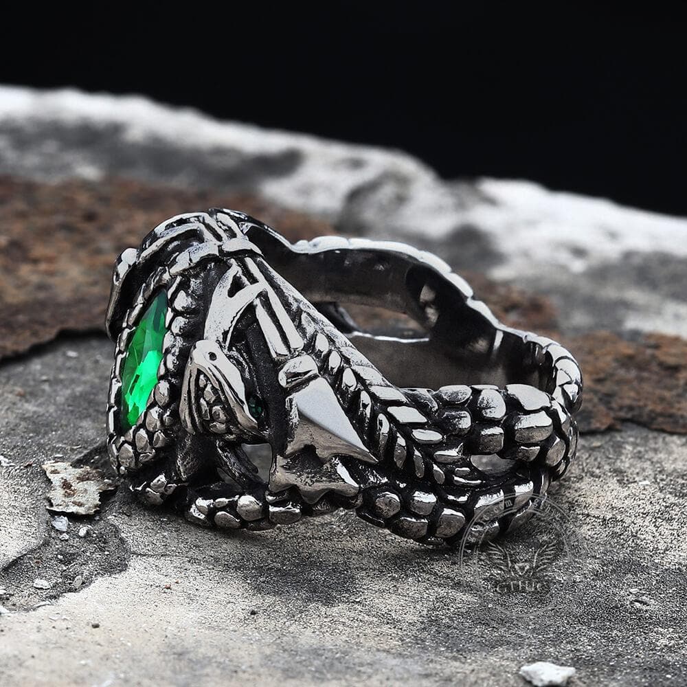 Power Snake Stainless Steel Beast Ring