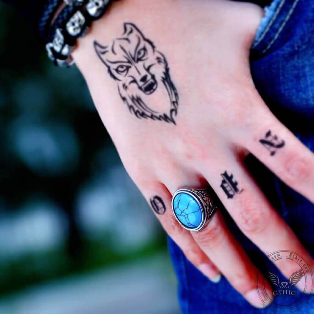 Retro Pattern Gem Stainless Steel Ring