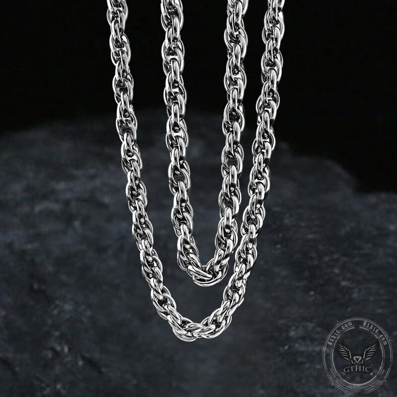 Stainless Steel Twist Chain Necklace